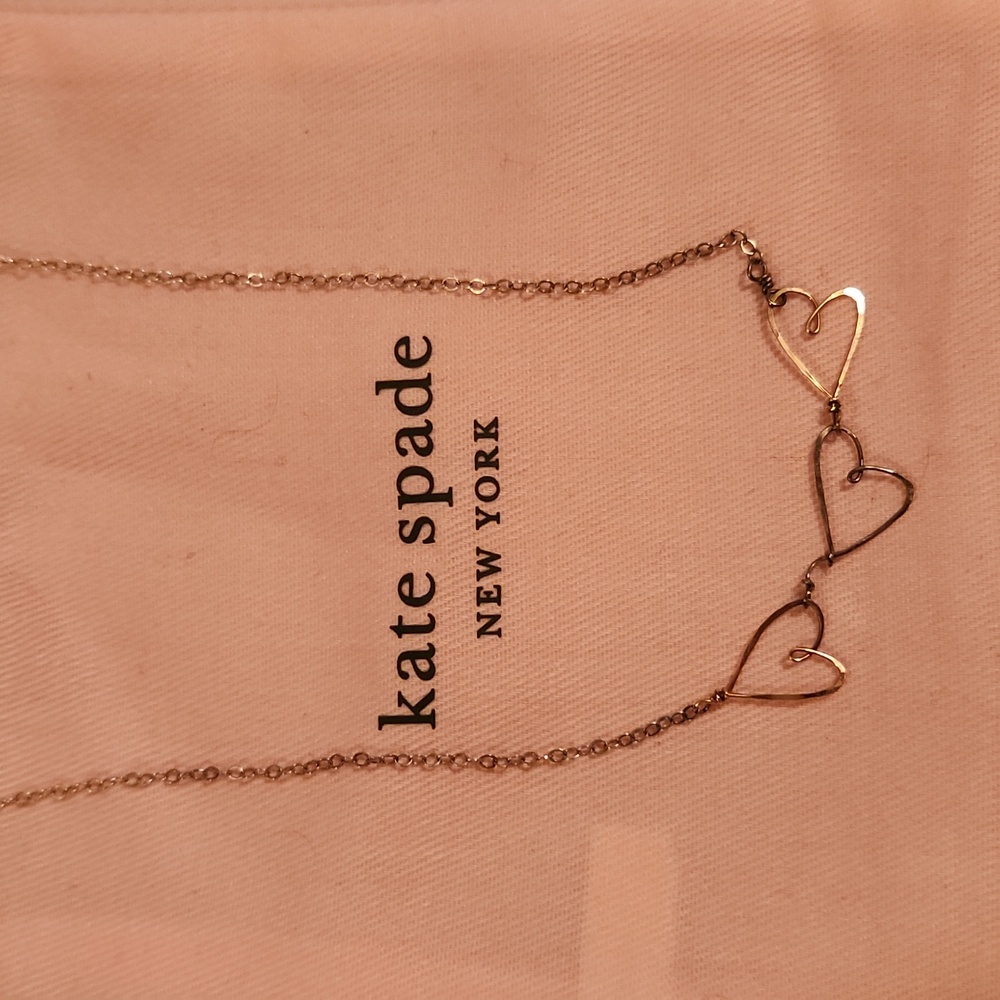 NWT Kate Spade Gold Heart Necklace - Picture 5 of 5